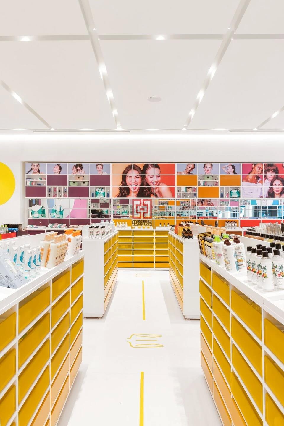 高檔化妝品店鋪設(shè)計(jì)定制，南京中強(qiáng)展柜廠